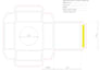 create box dieline, die cut lines and cut lines template